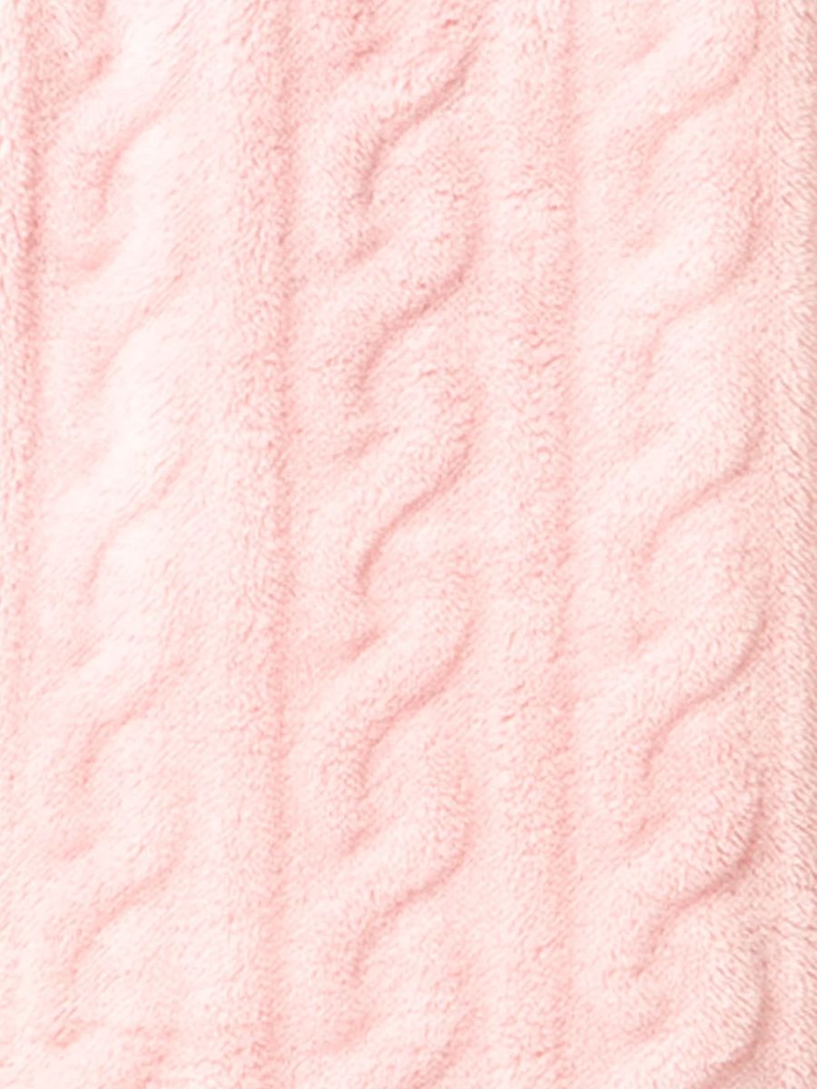 Cable Knit Fleece Poncho