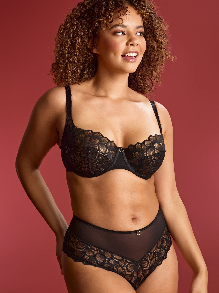 Allure Balcony Bra - Black/Latte