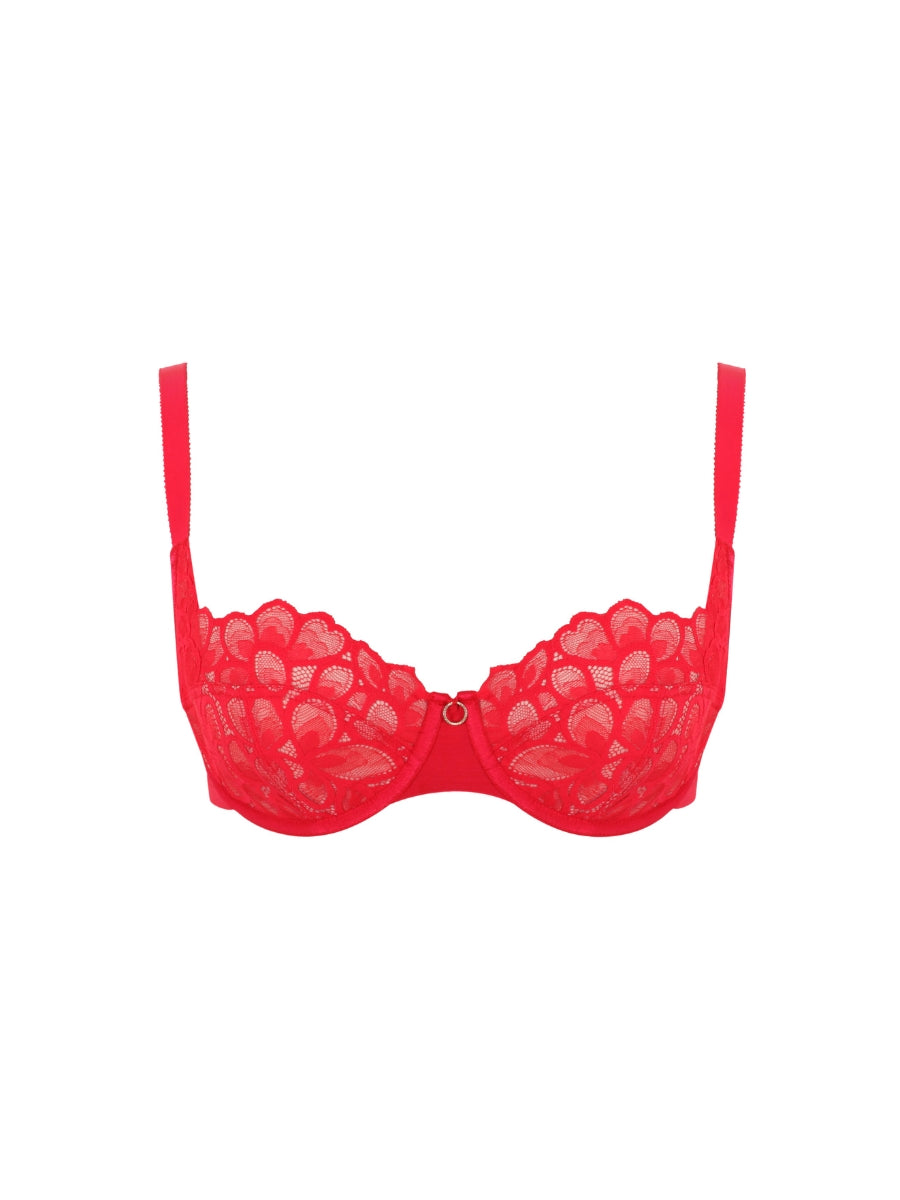 Allure Balcony Bra - Ruby Red