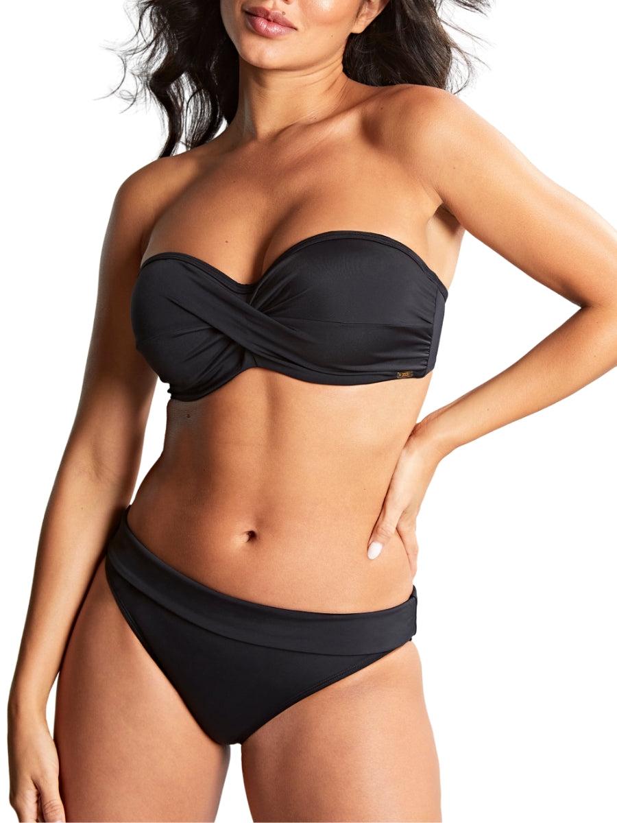 Anya Riva Bandeau Bikini Top - Black