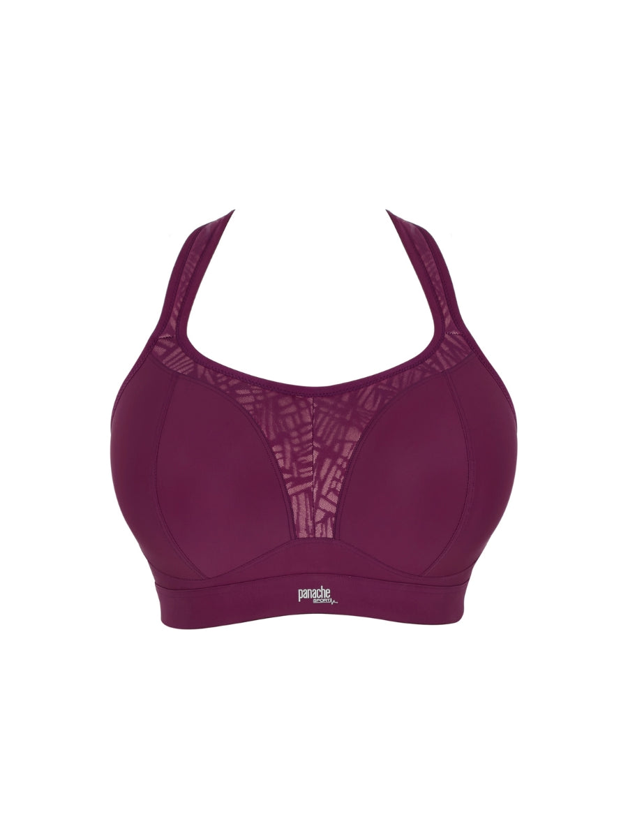 Boundless Non Wired Racerback Sports Bra - Berry/Chalk