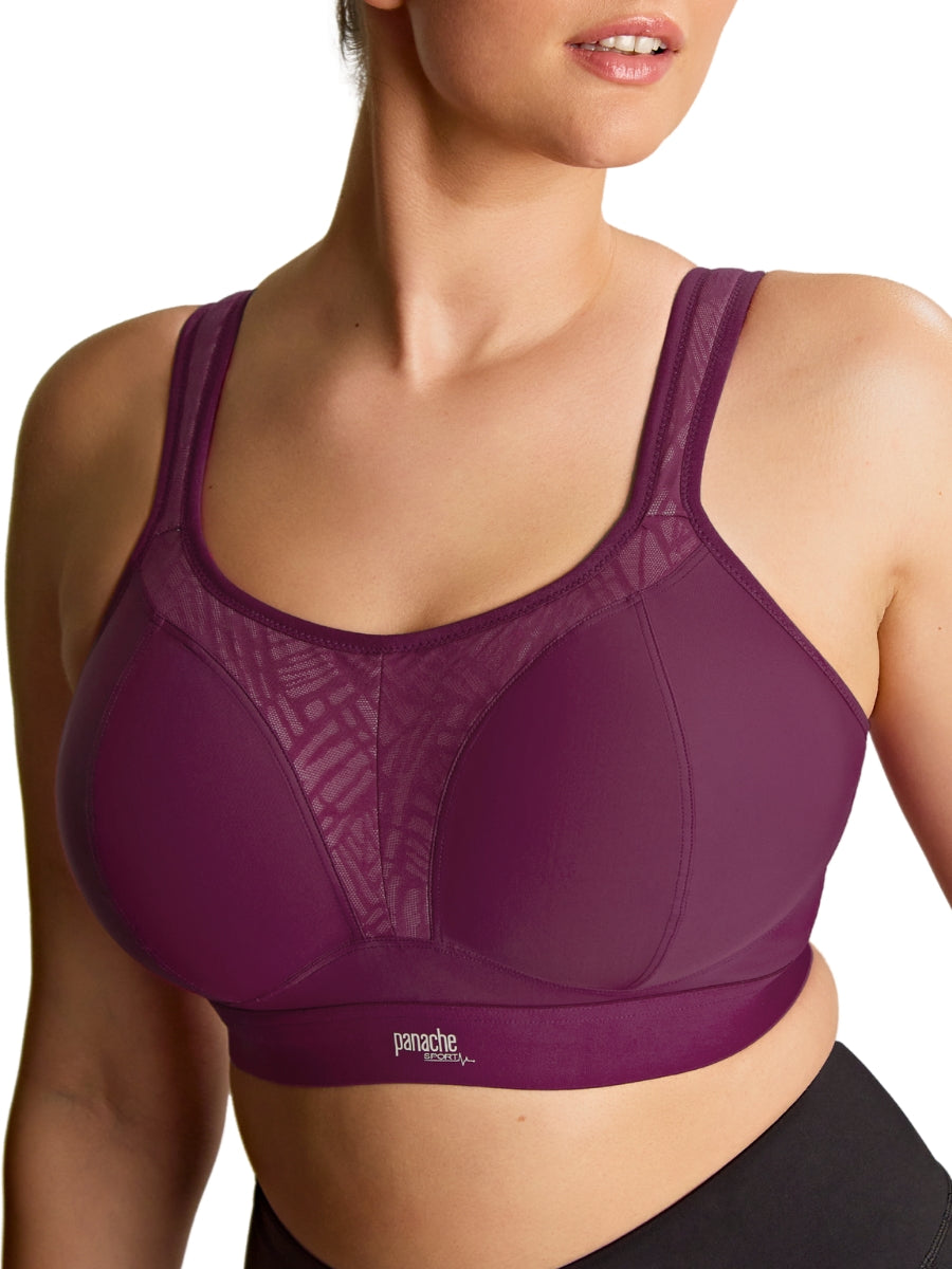 Boundless Non Wired Racerback Sports Bra - Berry/Chalk