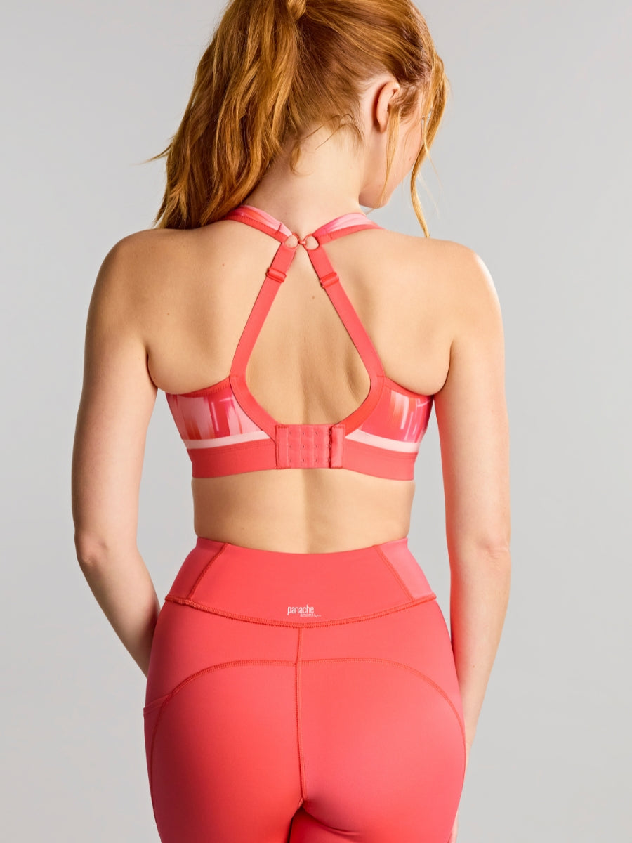 Boundless Non Wired Racerback Sports Bra - Pink Abstract