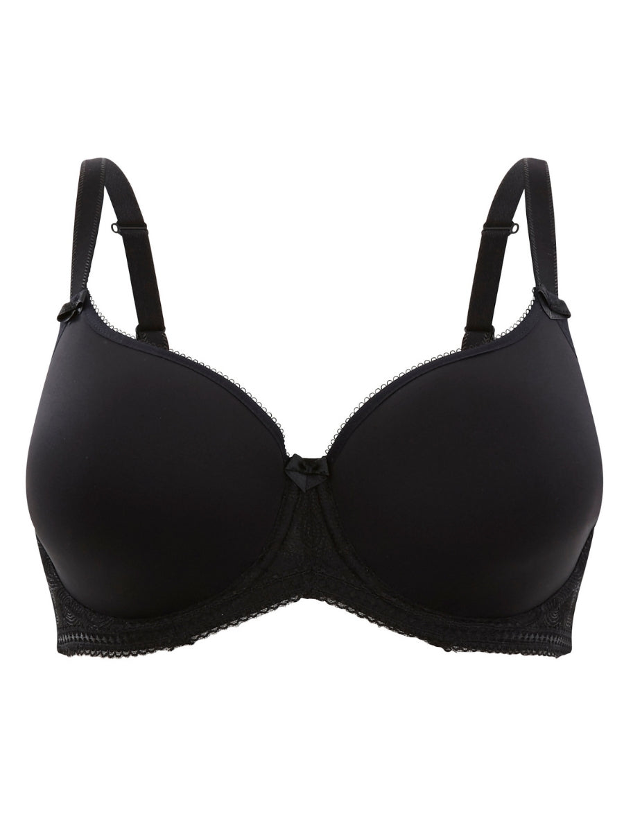 Cari Moulded Spacer T-Shirt Bra - Black