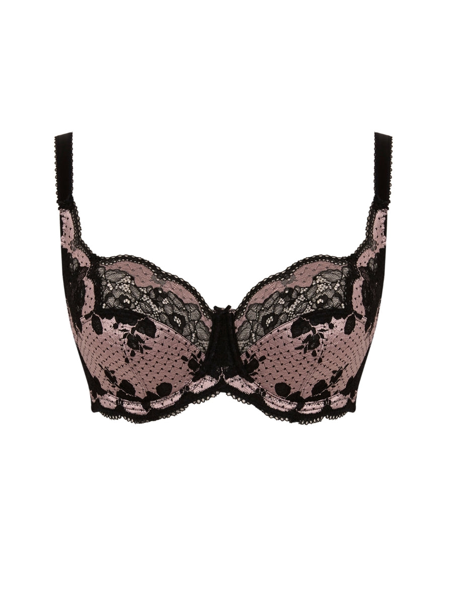 Clara Full Cup Bra - Black/Pink