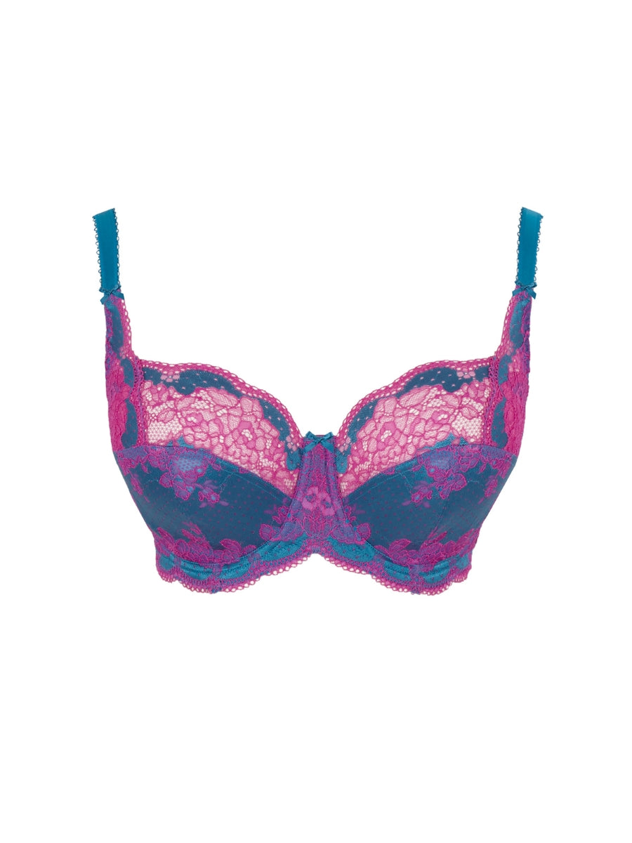 Clara Full Cup Bra - Teal/Magenta