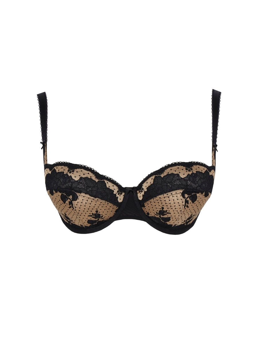 Clara Balcony Bra - Black/Vintage Gold