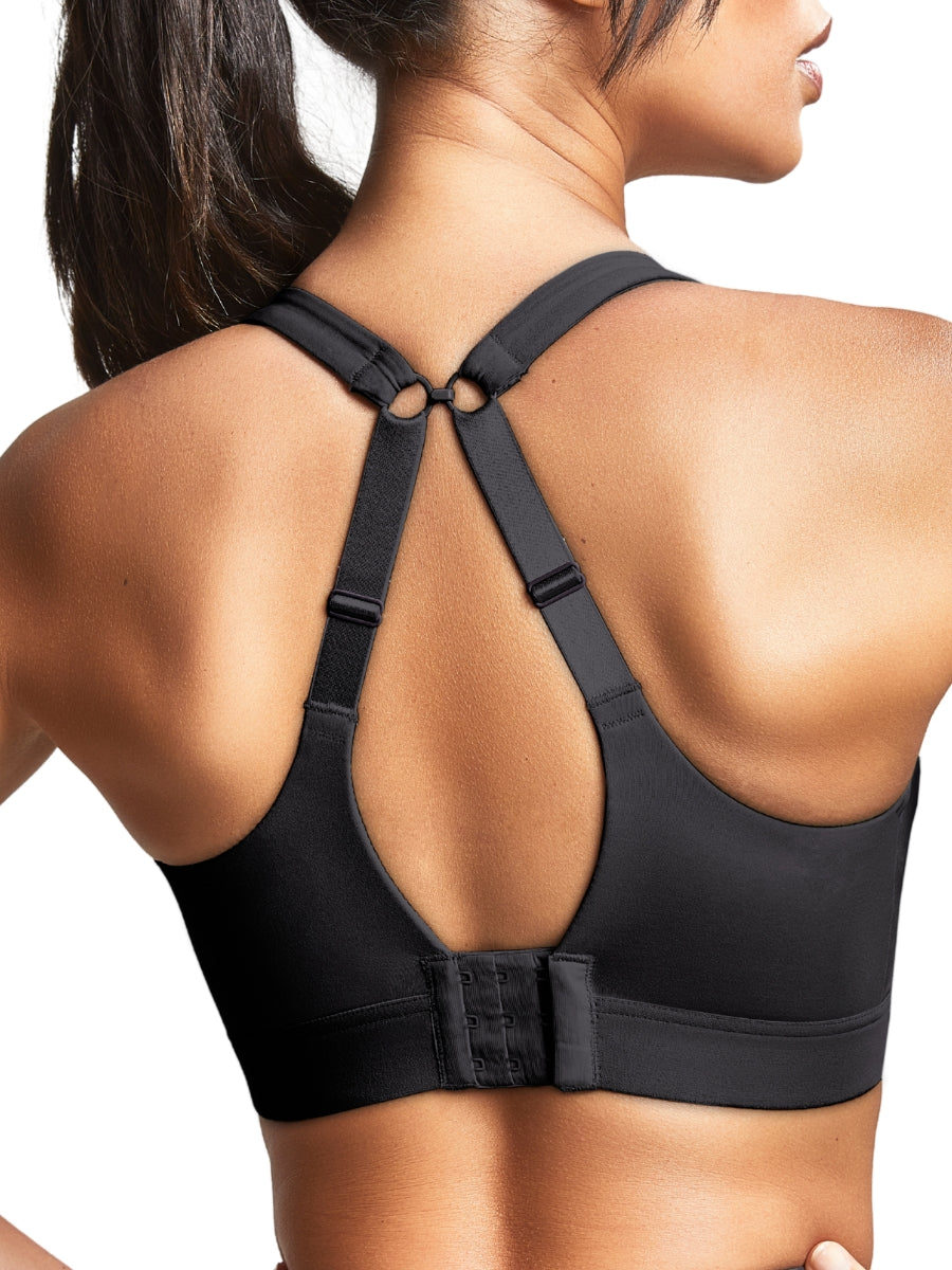 Endurance Wired Racerback Sports Bra - Black