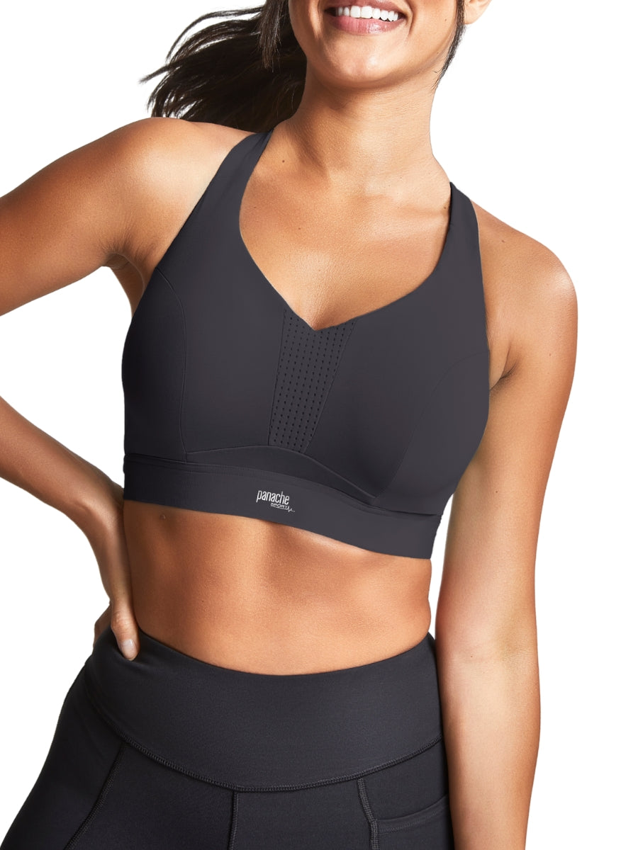 Endurance Wired Racerback Sports Bra - Black
