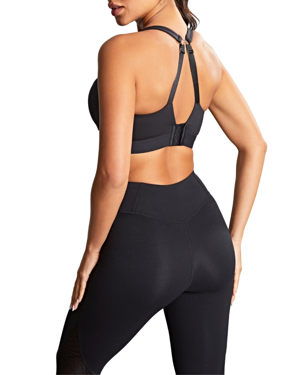 Endurance Wired Racerback Sports Bra - Black