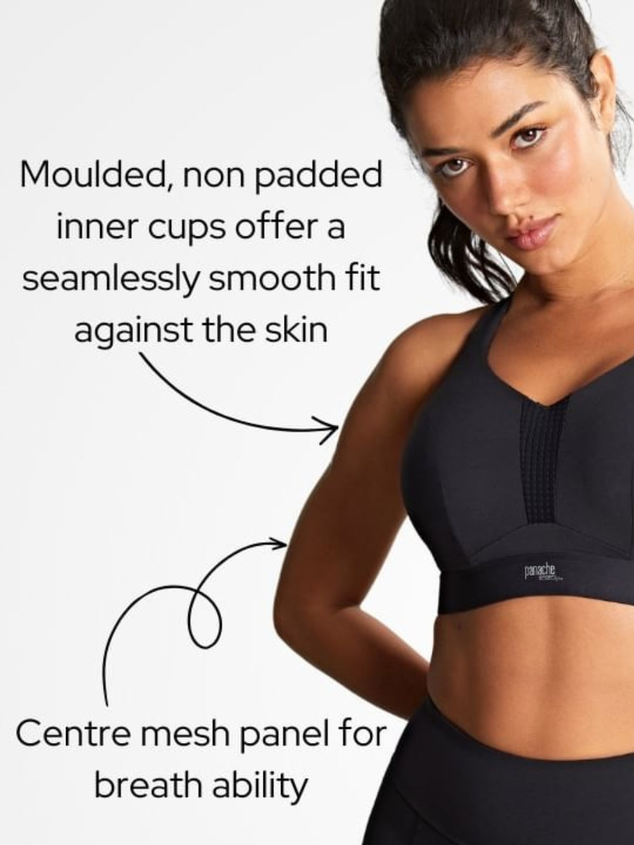 Endurance Wired Racerback Sports Bra - Black