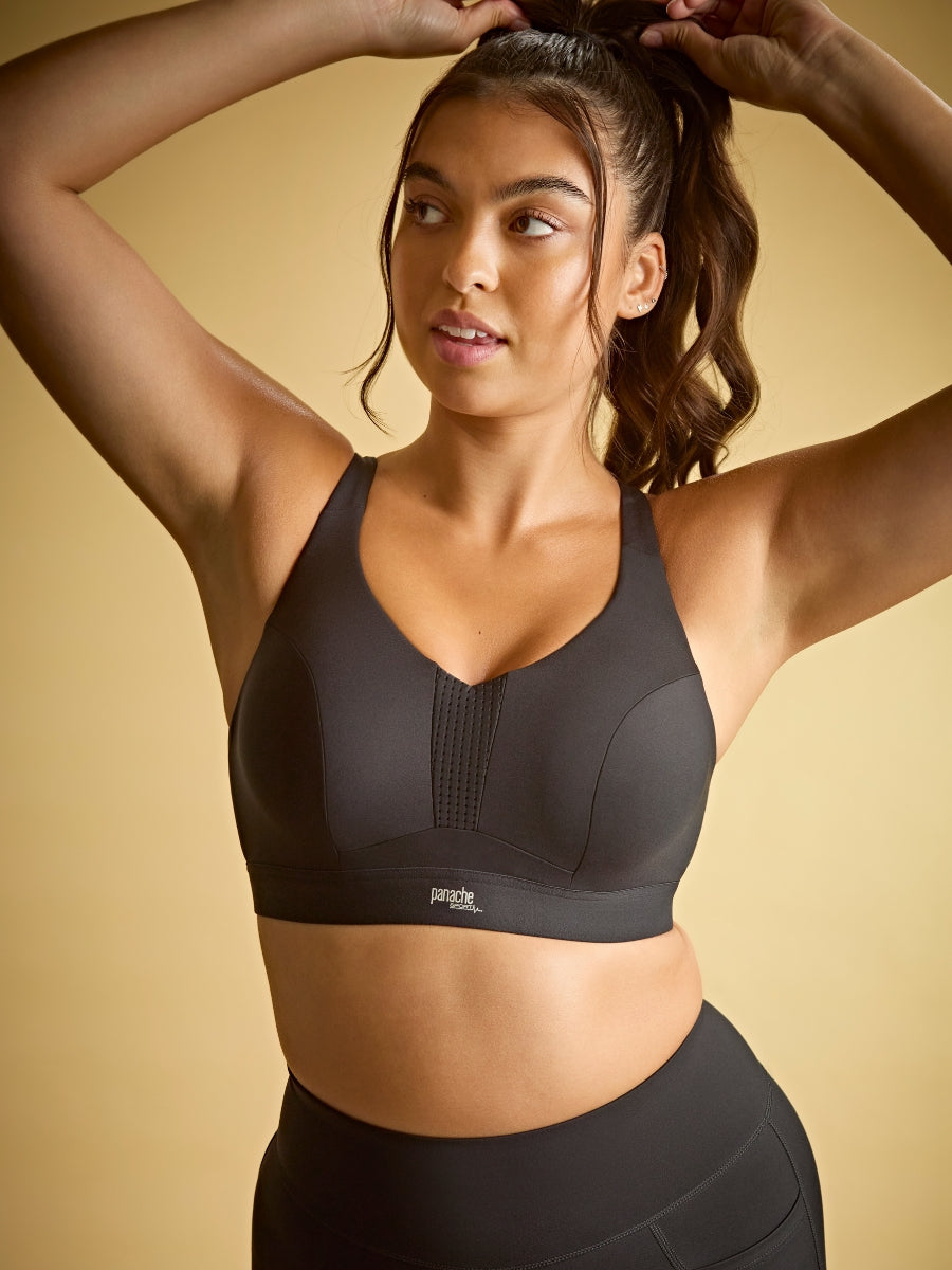 Endurance Wired Racerback Sports Bra - Black