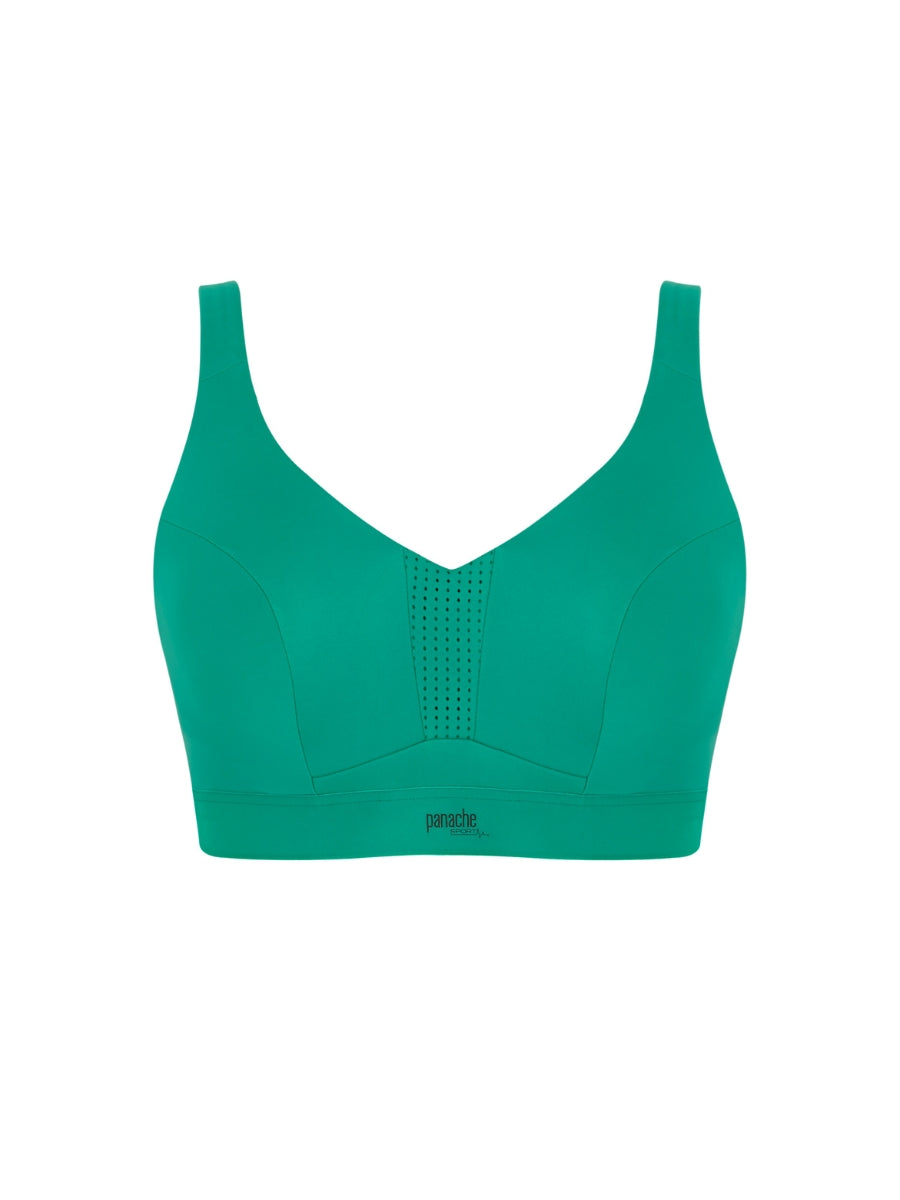 Endurance Wired Racerback Sports Bra - Green