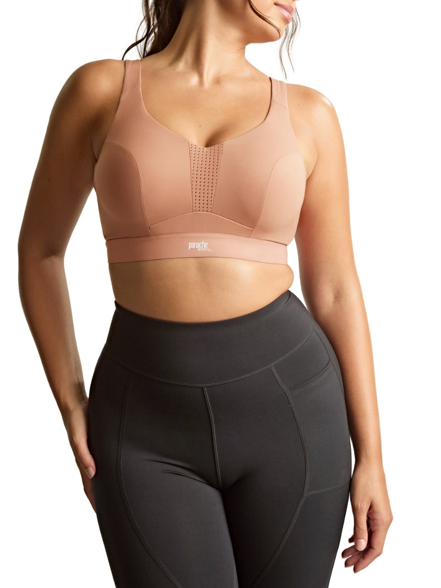 Endurance Wired Racerback Sports Bra - Dusty Rose