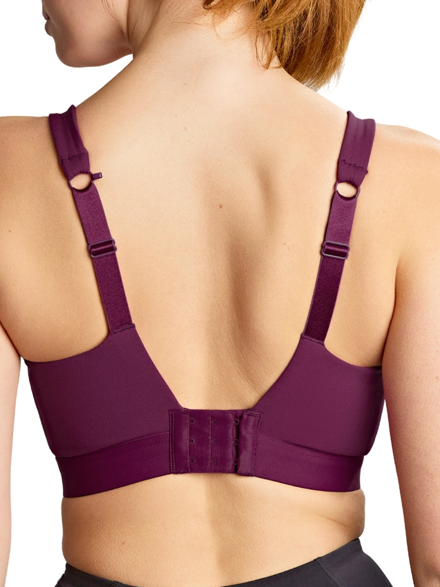 Endurance Wired Racerback Sports Bra - Berry/Chalk