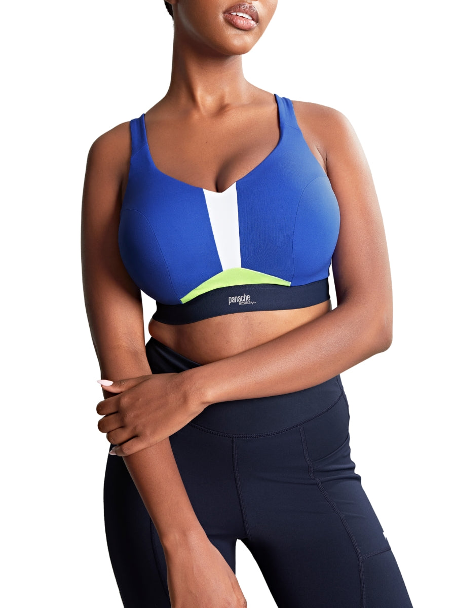 Endurance Wired Racerback Sports Bra - Blue