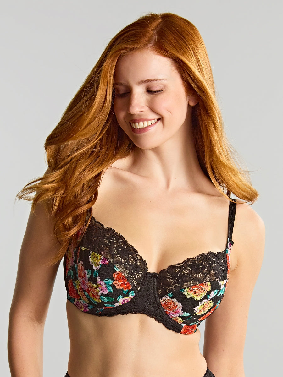 Envy Full Cup Bra - Black Rose