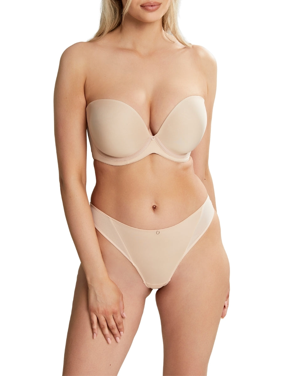 Faith Moulded Strapless Bra - Latte
