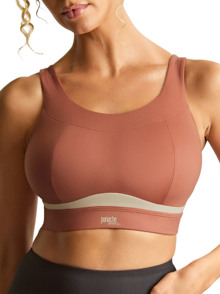 Freedom Non Wired Racerback Sports Bra - Sienna Rose/Chalk
