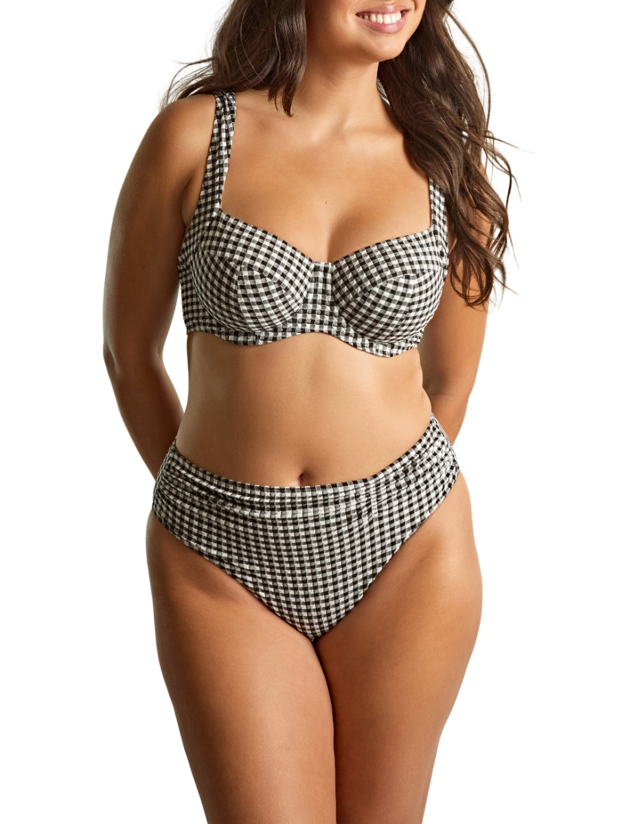 Gingham Midi Bikini Brief