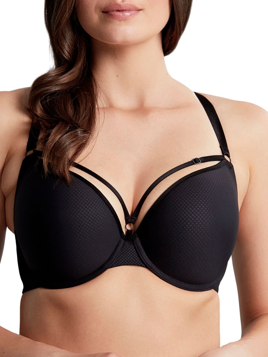 panache elan luxe moulded plunge bra noir