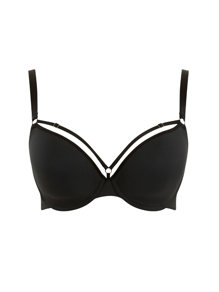 panache elan luxe moulded plunge bra noir
