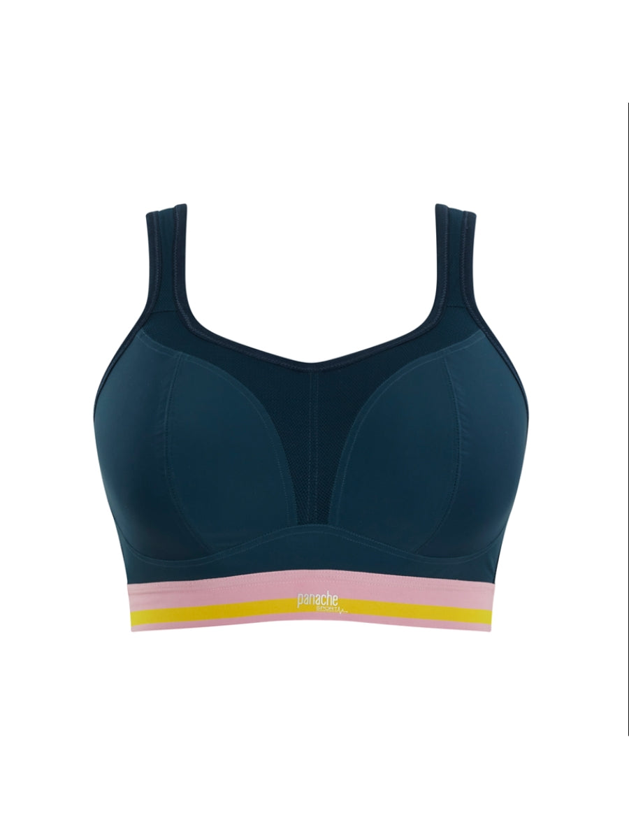 Boundless Non Wired Racerback Sports Bra Retro Navy