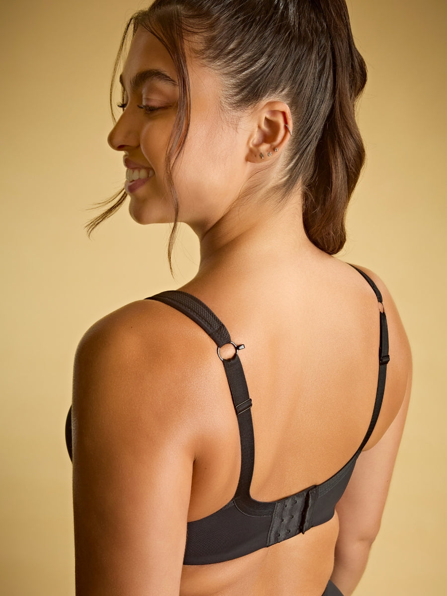 Power Wired Racerback Sports Bra - Black