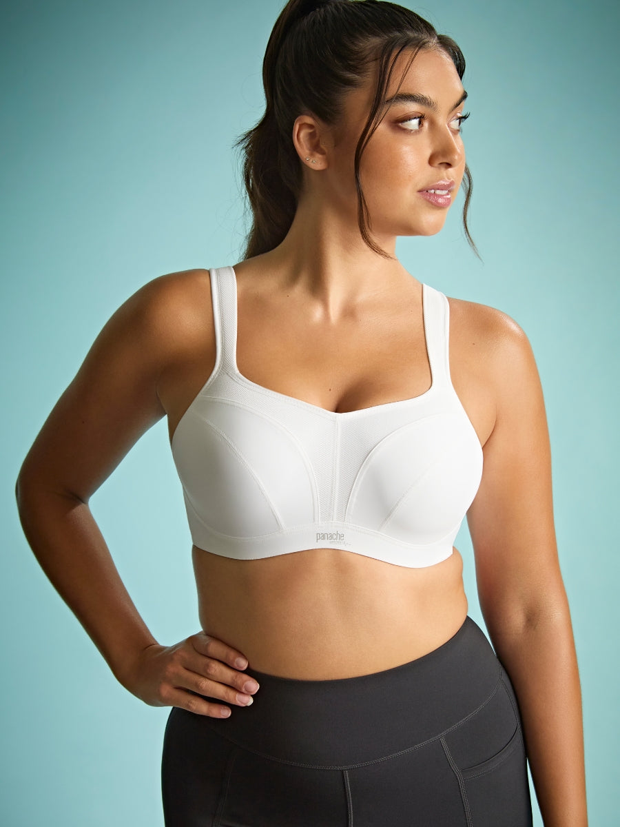 Power Wired Racerback Sports Bra - White