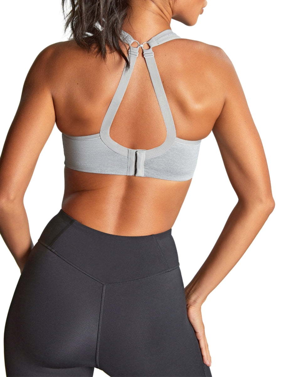 Power Wired Racerback Sports Bra - Grey Marl