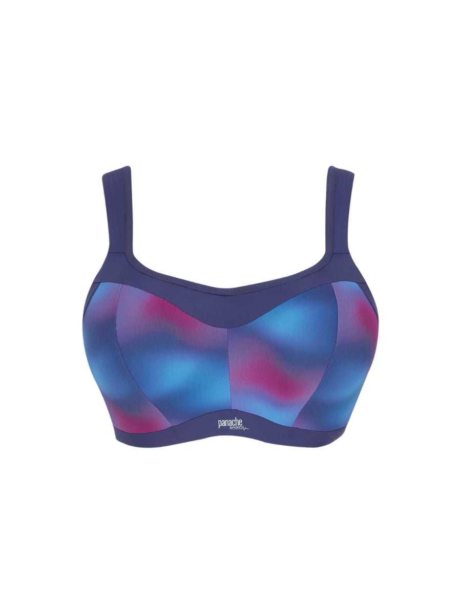 Power Wired Racerback Sports Bra - Ombre Print/Ink