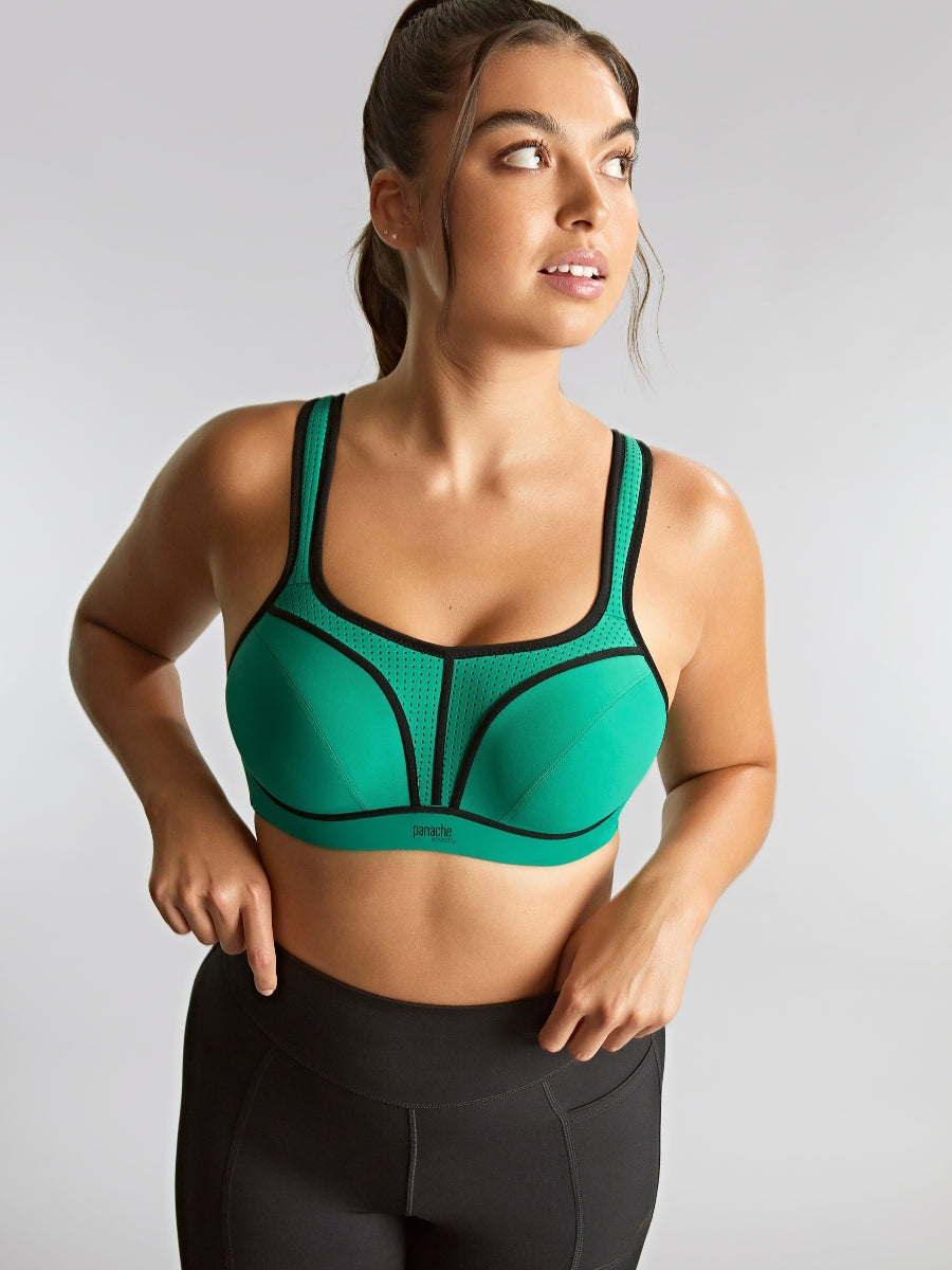 Power Wired Racerback Sports Bra - Green