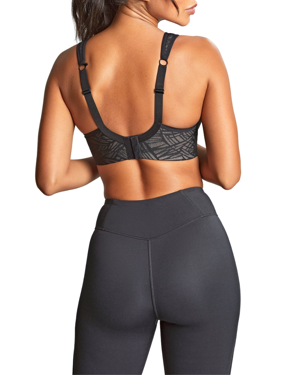 Power Wired Racerback Sports Bra - Black/Chalk