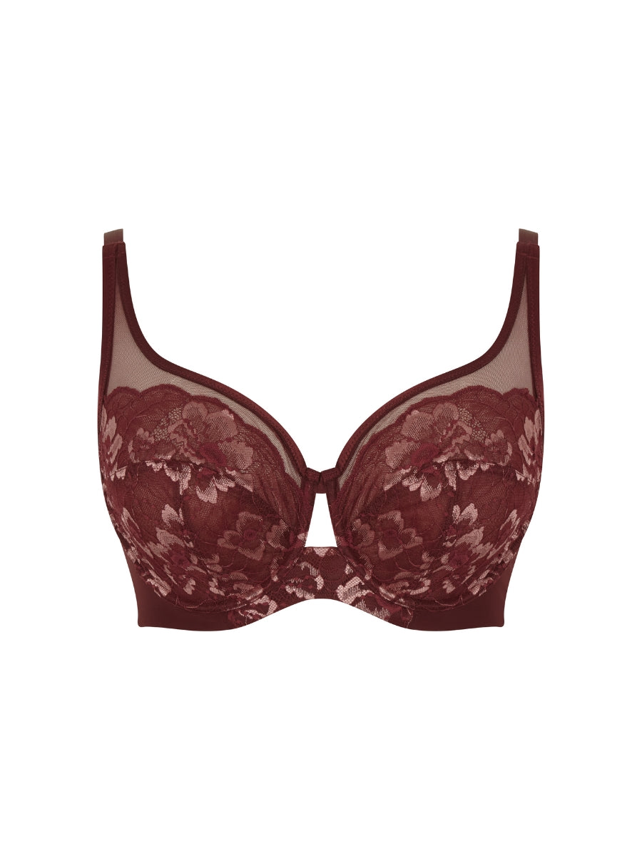 Sabrina High Apex Balcony Bra - Red Rose