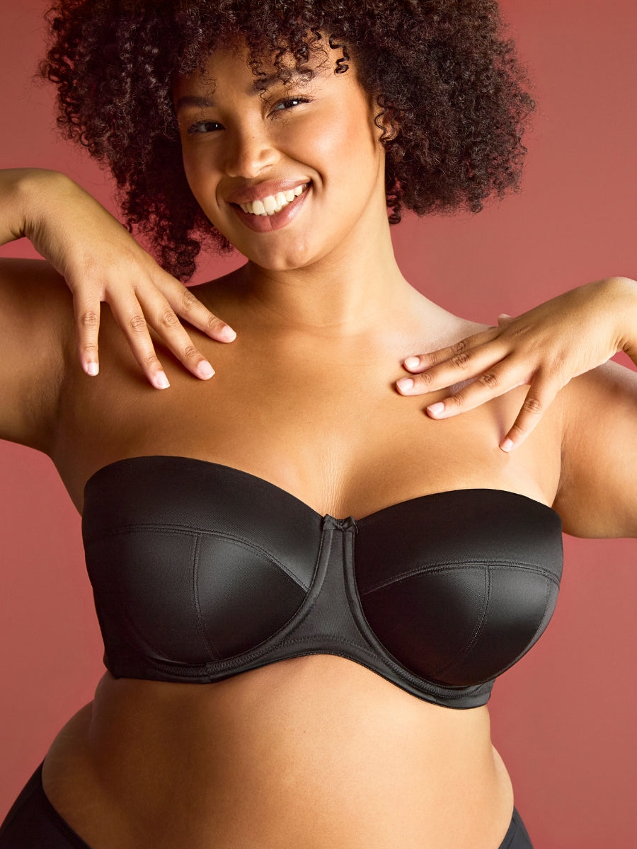 Dana Balcony Strapless Bra - Black