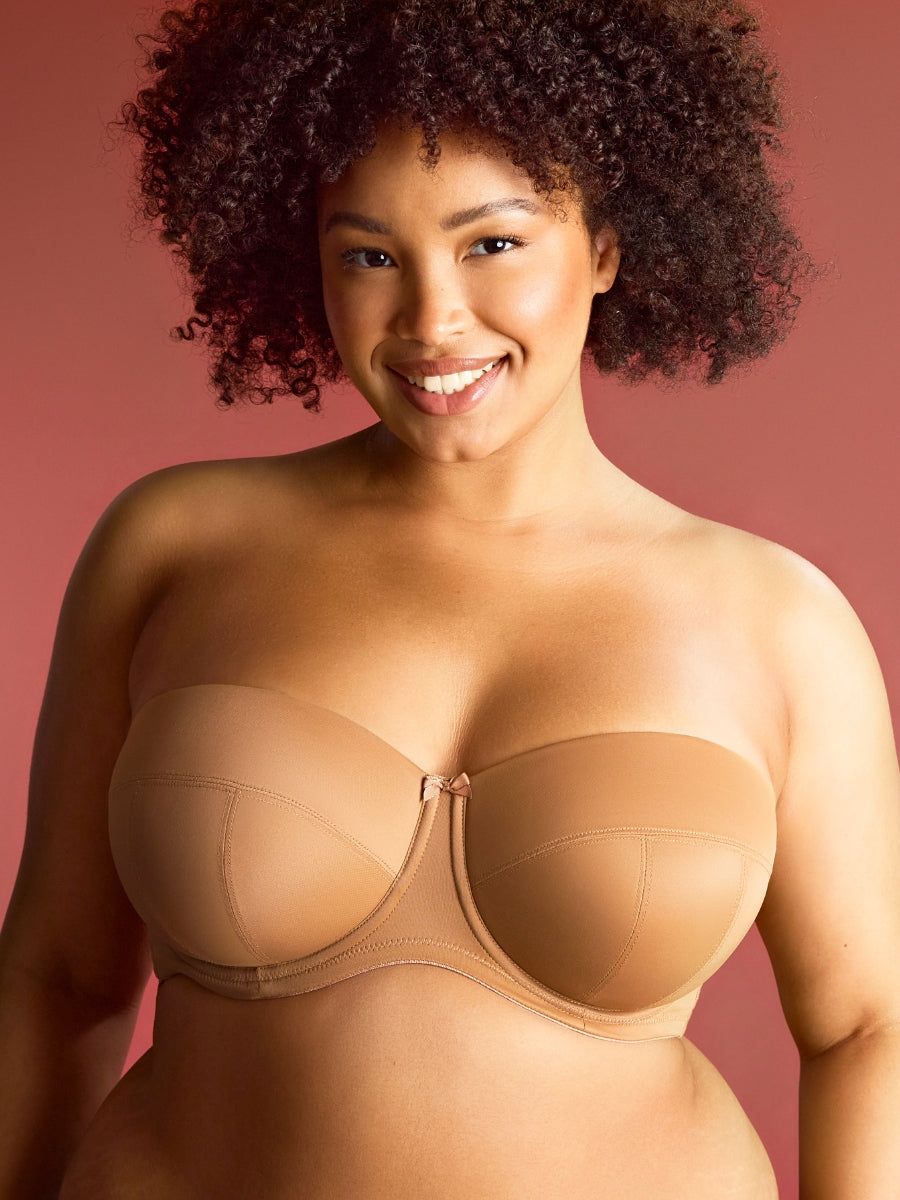 Dana Balcony Strapless Bra - Caramel