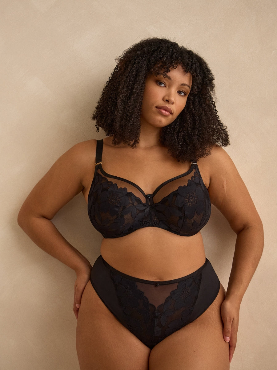 Flora Full Cup Bra - Black