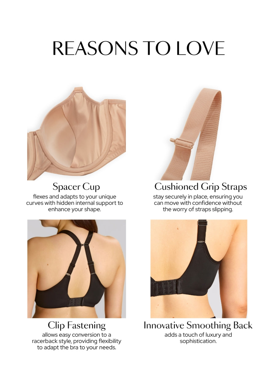 Form Moulded Spacer Bra - Black