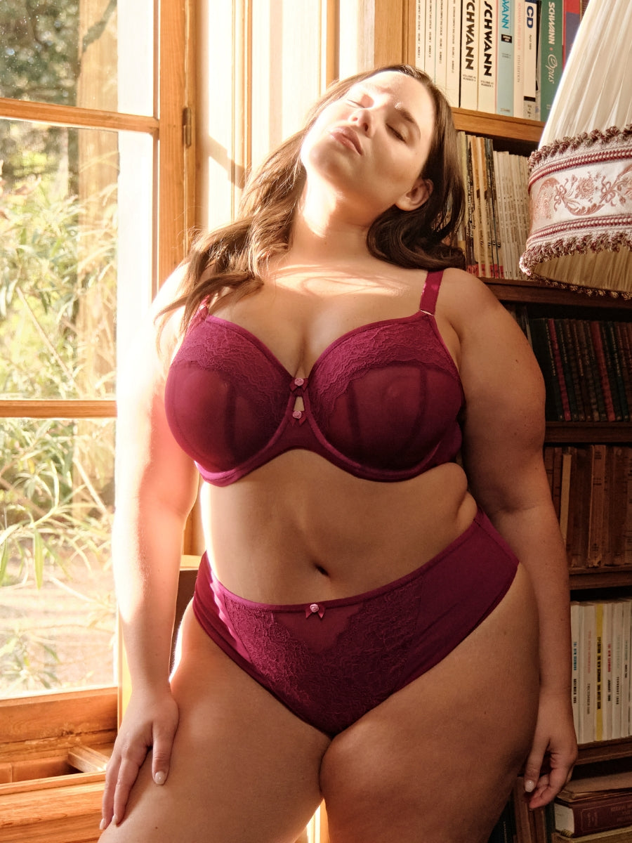 Natalia Full Cup Bra - Bordeaux Red