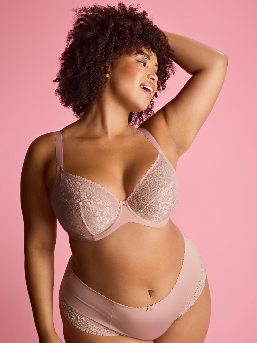 Roxie Plunge Bra - Misty Rose