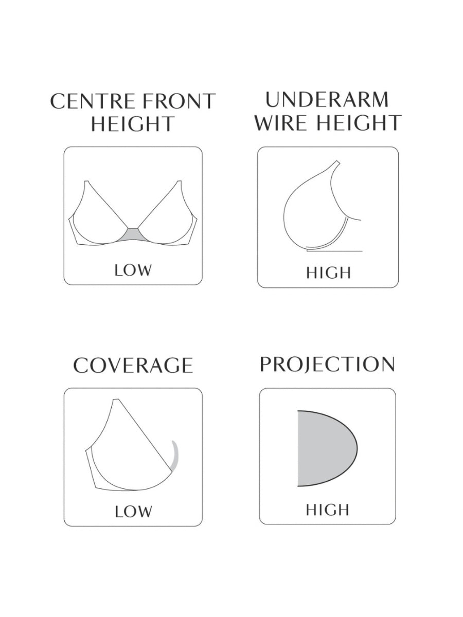 Sophia Plunge Bra - Dusky Blue