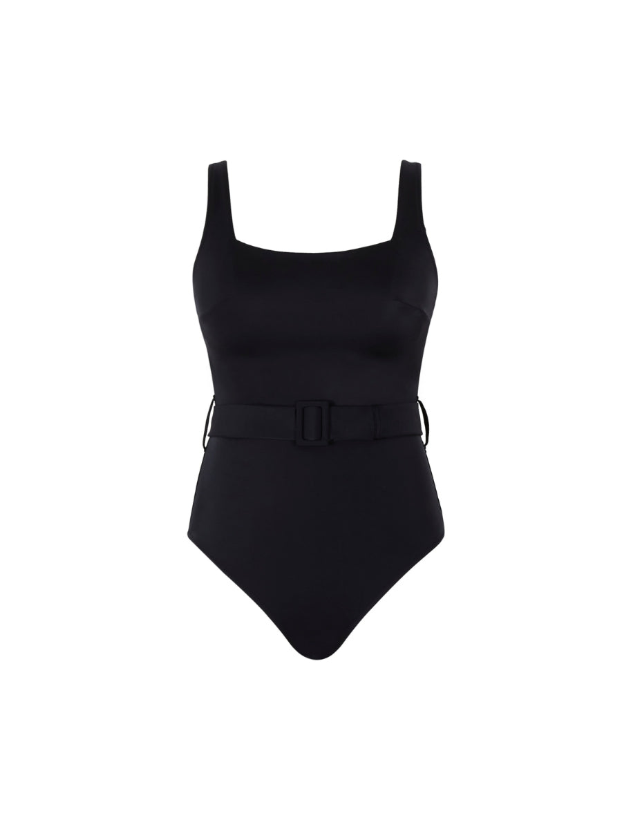 Signature Serena Square Neck Swimsuit - Signature Black