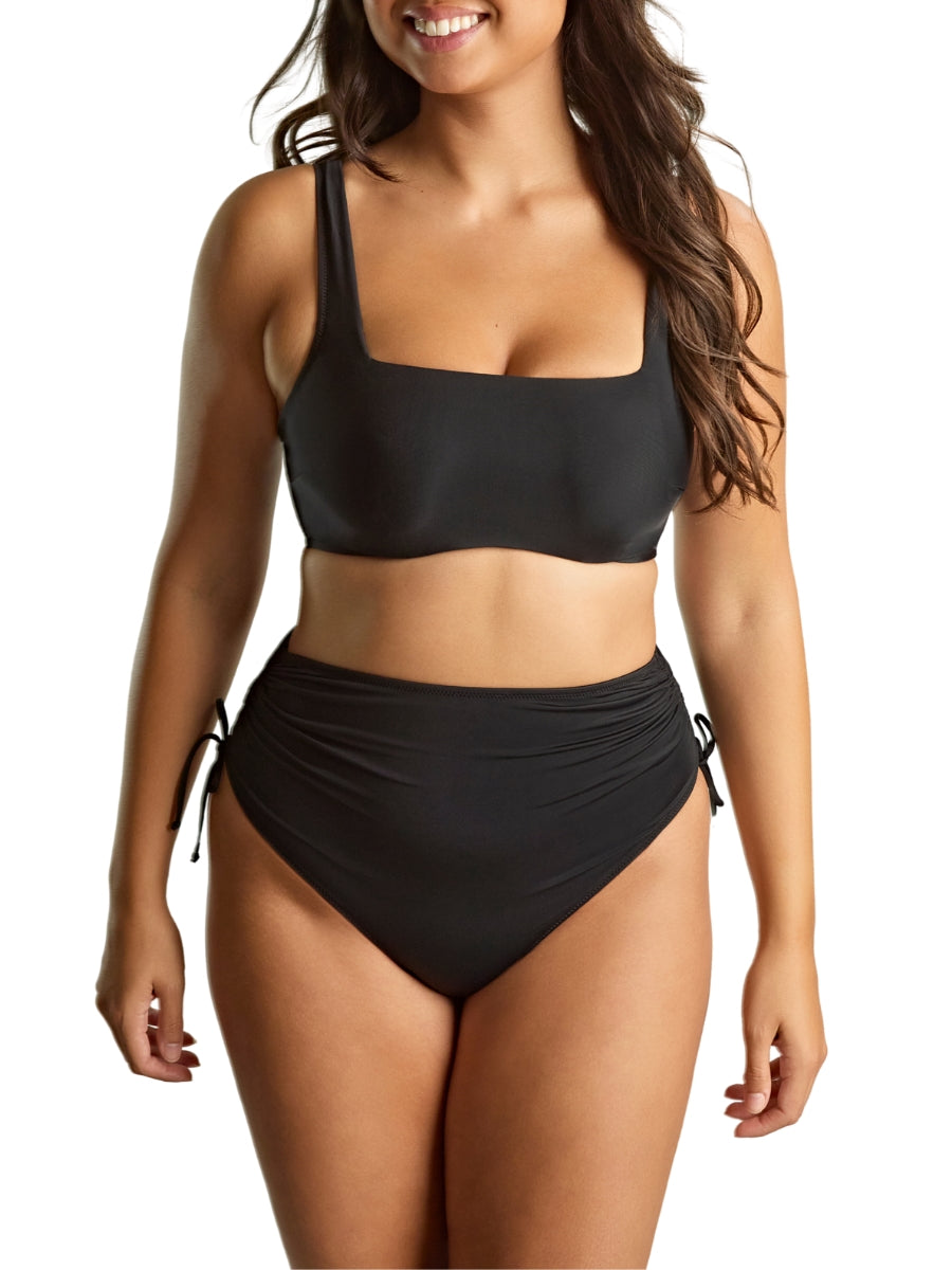 Signature Gina Square Neck Bikini Top - Signature Black
