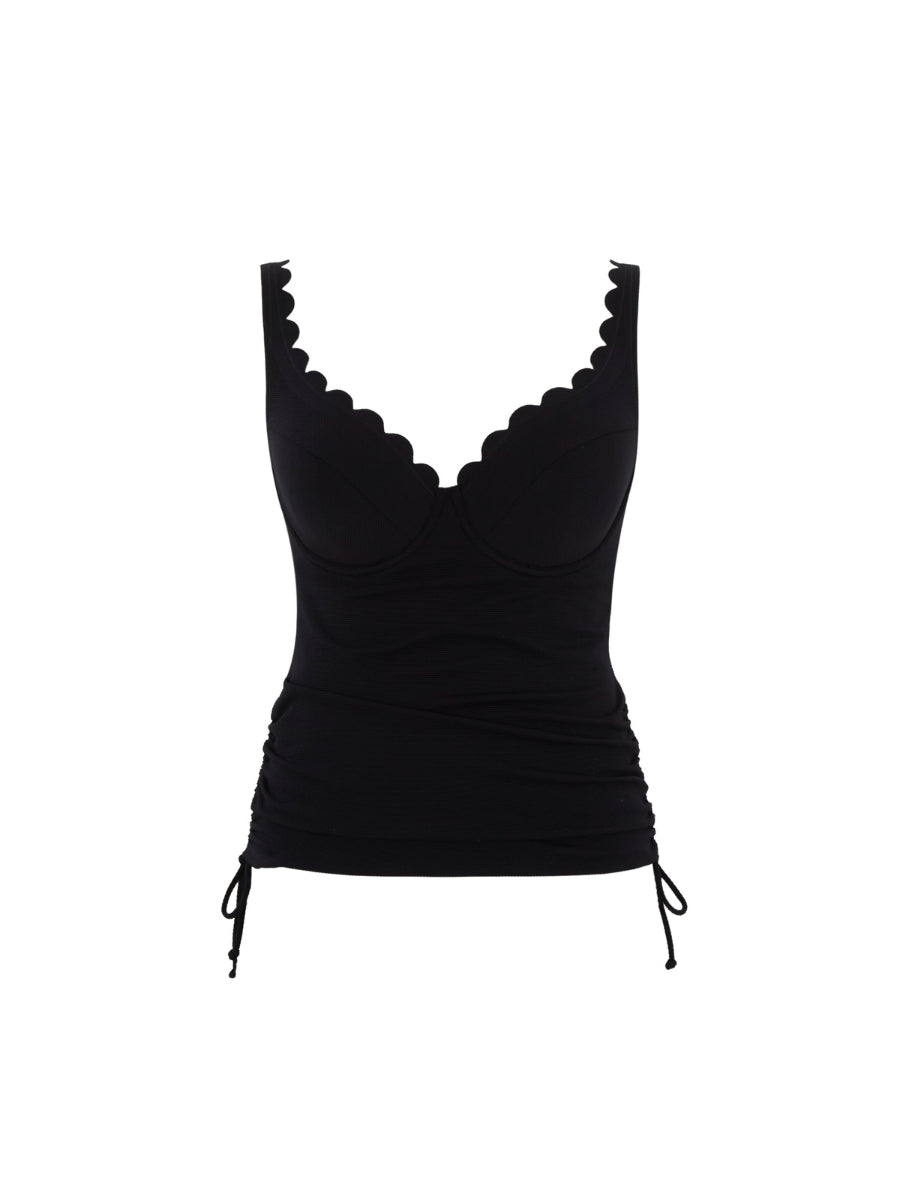 Spirit Selena Plunge Tankini Top - Black