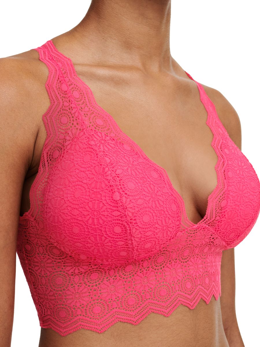 Georgia Padded Bralette - Lipstick Pink