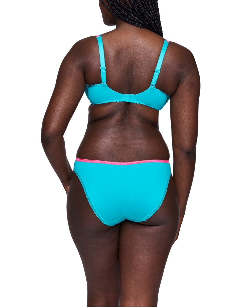 Devdaha Half Padded Plunge Bra - Mermaid