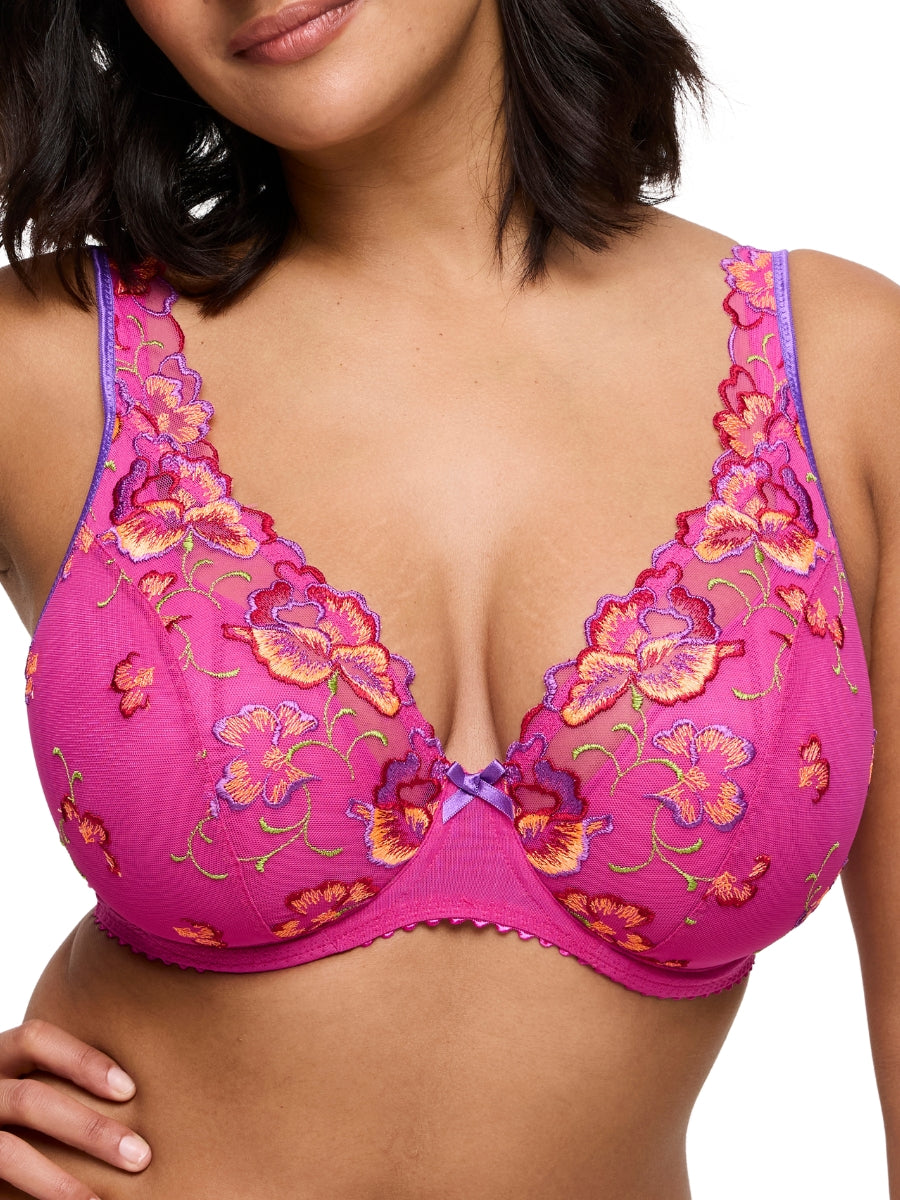 Devdaha Half Padded Plunge Bra - Very Berry