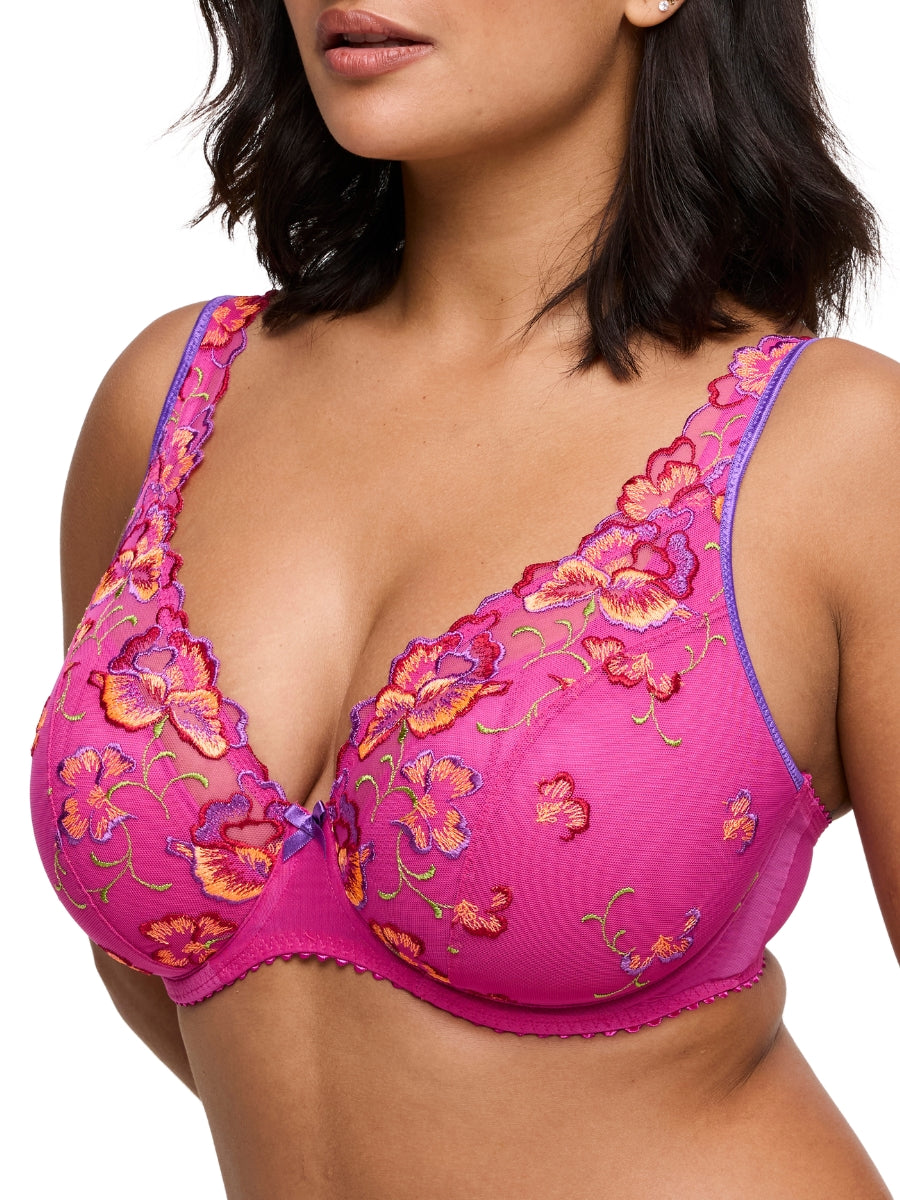 Devdaha Half Padded Plunge Bra - Very Berry