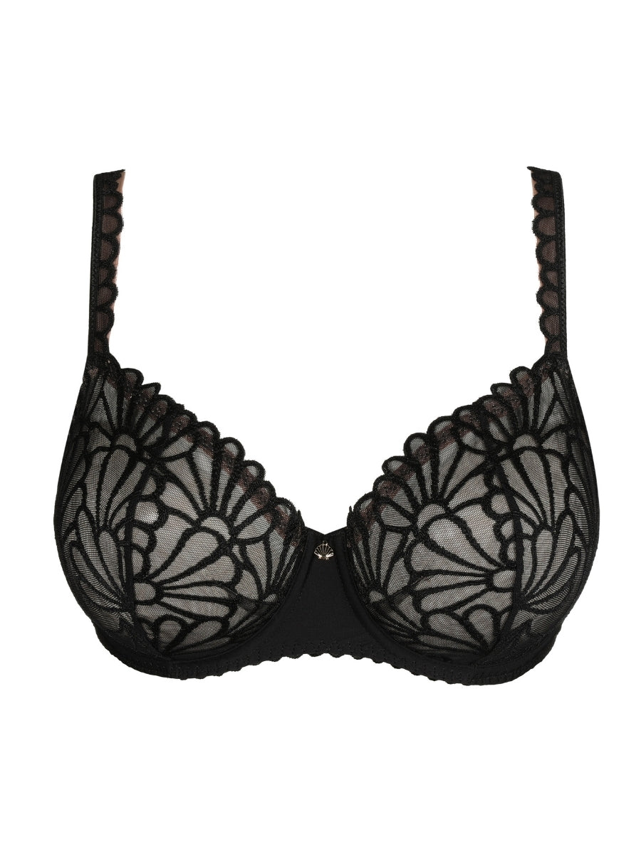 Gallipoli Vertical Seam Balcony Bra - Black