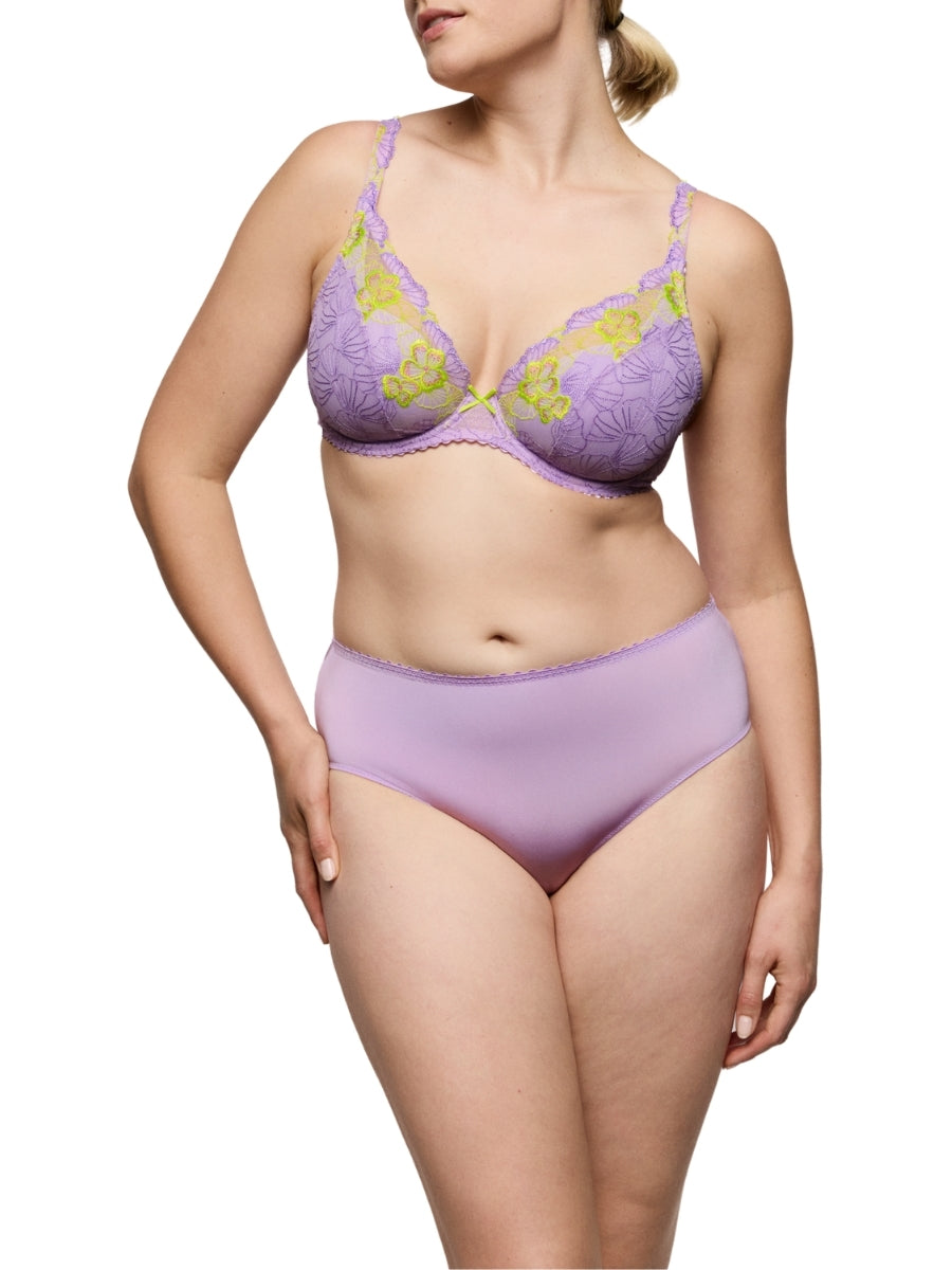 Ixia Half Padded Plunge Bra - Wisteria